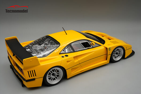 Tecnomodel Ferrari F40 LM 1996 Press Version Yellow Modena with BBS silver rims