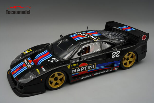Tecnomodel Ferrari F40 LM 1996 Black Martini Version with gold rims