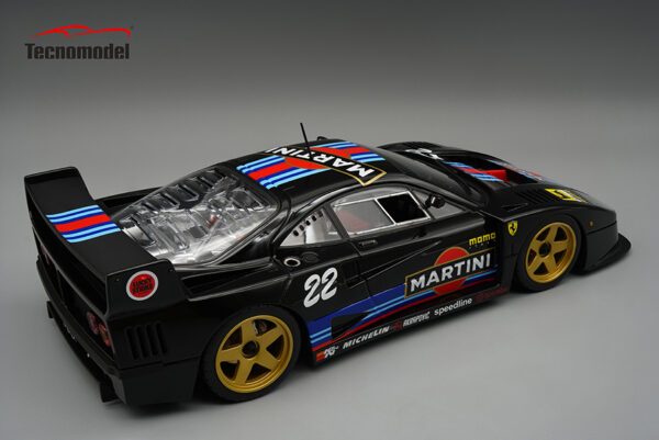 Tecnomodel Ferrari F40 LM 1996 Black Martini Version with gold rims