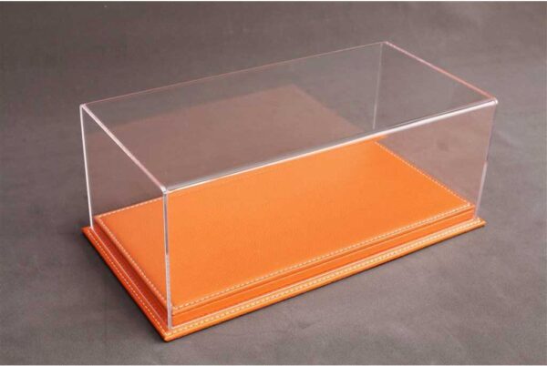 Atlantic Mulhouse 1/18 Scale Display Case with Orange leather base Orange