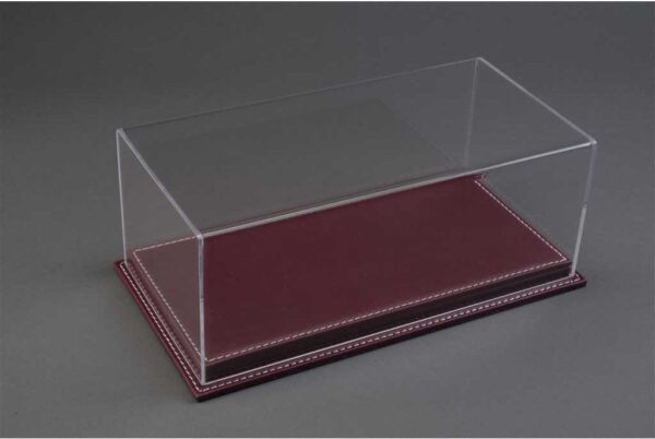 Atlantic Mulhouse 1/8 Scale Display Case with leather base Burgundy