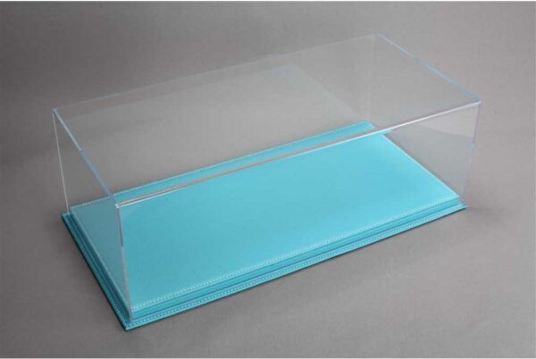 Atlantic Mulhouse 1/8 Scale Display Case with leather base Turquoise