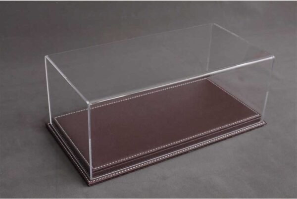 Atlantic Mulhouse 1/8 Scale Display Case with leather base Dark Brown