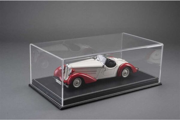 Atlantic Mulhouse 1/18 Scale Display Case with lBlack eather base Black