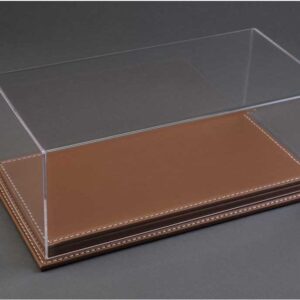 Atlantic Mulhouse 1/12 Scale Display Case with leather base Brown