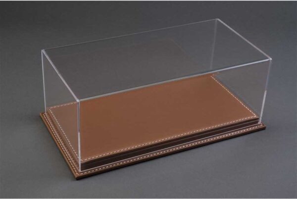 Atlantic Mulhouse 1/12 Scale Display Case with leather base Brown