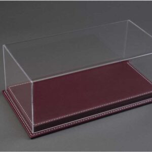 Atlantic Mulhouse 1/8 Scale Display Case with leather base Burgundy