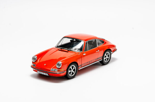 Schuco Porsche 911s Coupe Orange (Spiegel abgebrochen)