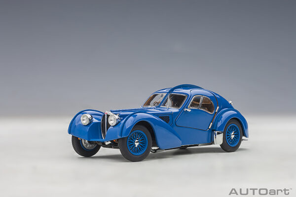 AUTOart 1:43 Bugatti 57S Atlantic (blue:wire spoked wheels) 1938