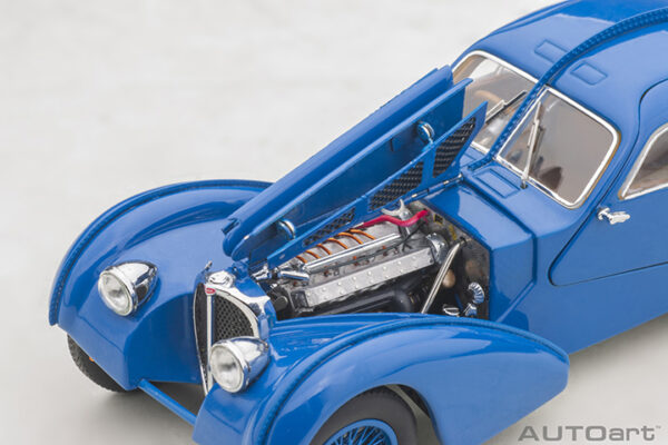 AUTOart 1:43 Bugatti 57S Atlantic (blue:wire spoked wheels) 1938