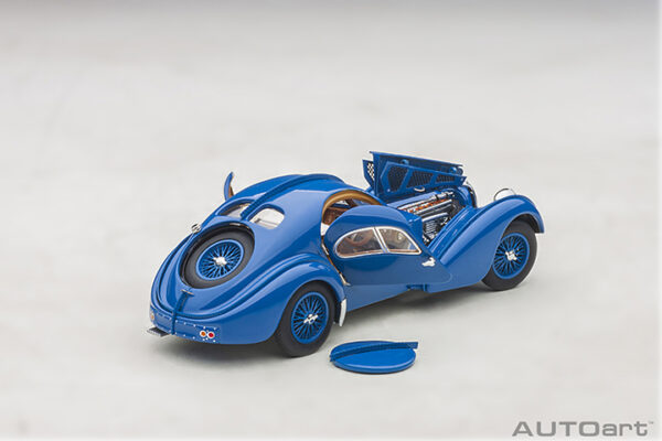 AUTOart 1:43 Bugatti 57S Atlantic (blue:wire spoked wheels) 1938