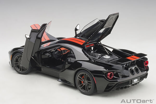 AUTOart Ford GT 2017 (shadow black: orange stripes) (composite