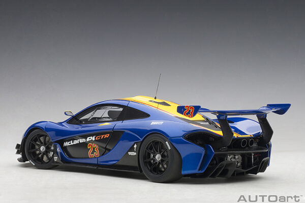 AUTOart McLaren P1 GTR (metallic blue:yellow stripes)