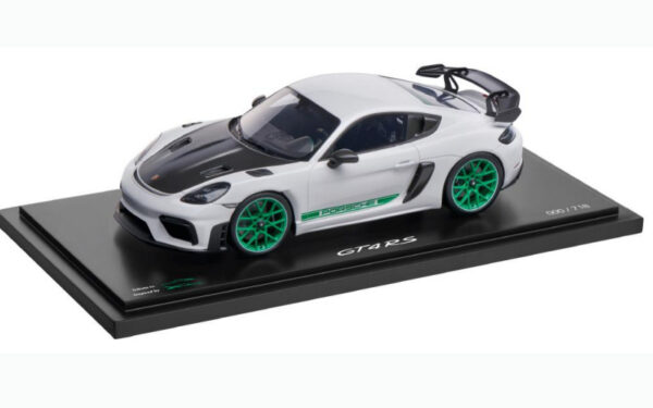 Porsche Industrial Porsche 718 Cayman GT4 RS(982) white/green 1:18 - Limited to 718 pieces