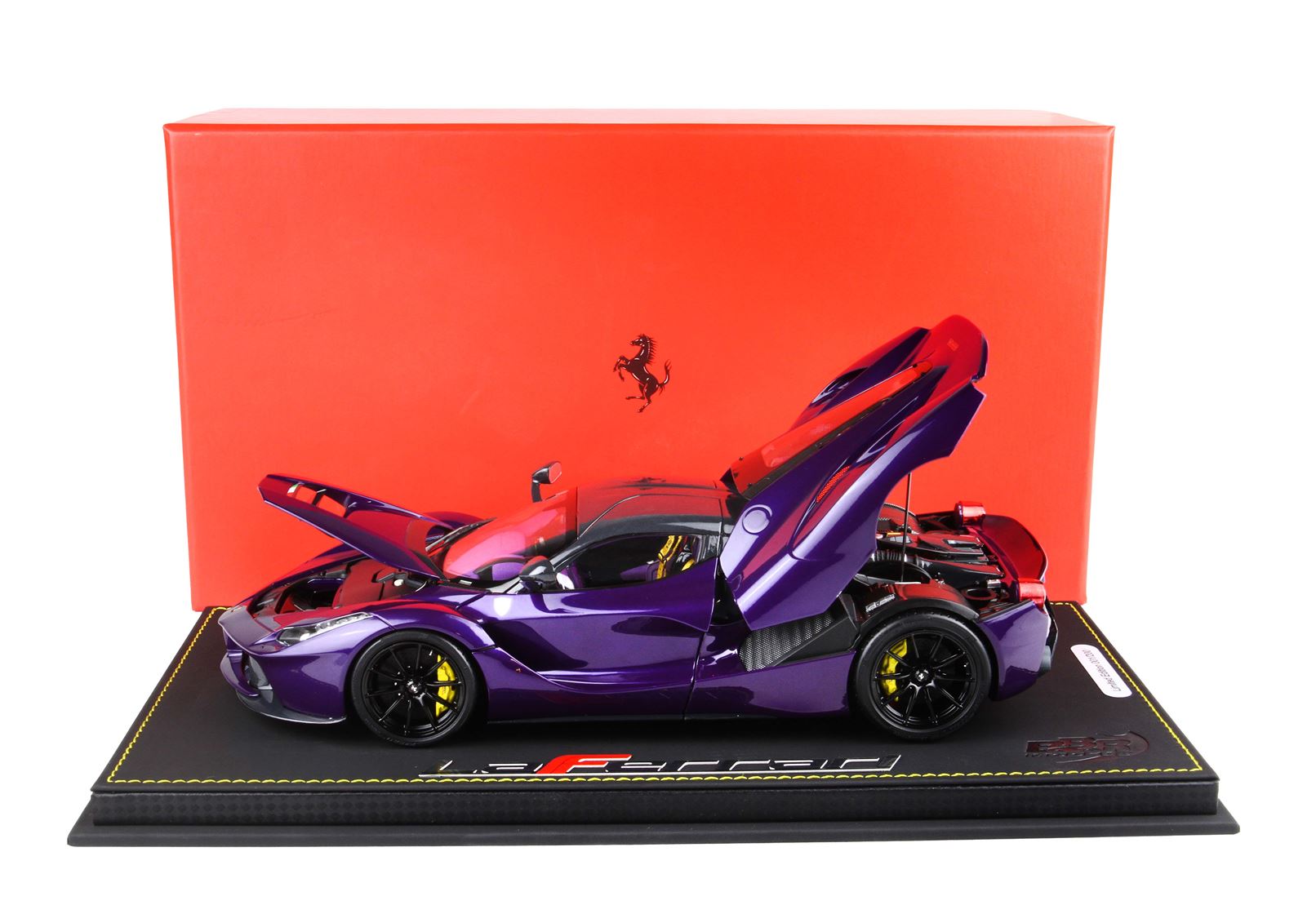 BBR Ferrari LaFerrari 2012 open diecast - SPECIAL PACK Purple Dubai- Viola Vio tailor made