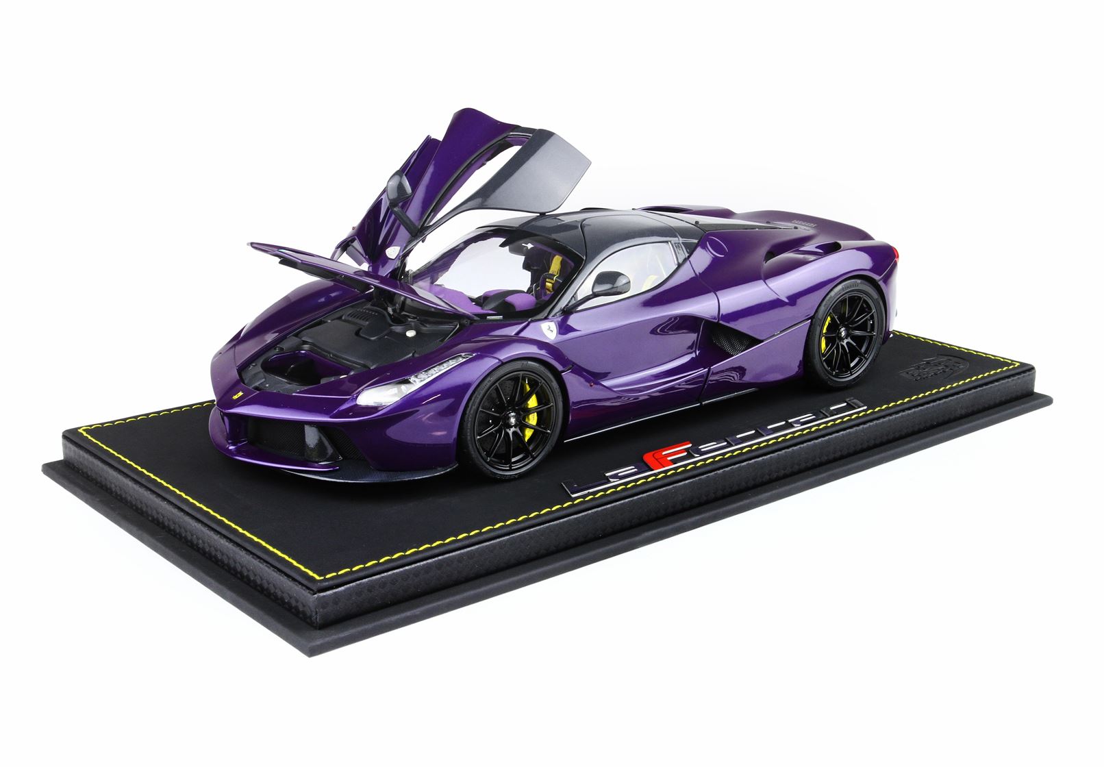 BBR Ferrari LaFerrari 2012 open diecast - SPECIAL PACK Purple Dubai- Viola Vio tailor made – Bild 8