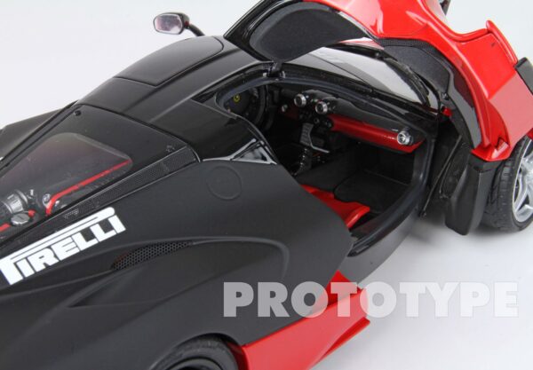 BBR Ferrari LaFerrari TEST 2012 Open Diecast Rosso Corsa 322 And Matt Black EXCLUSIVE BBR – Bild 2