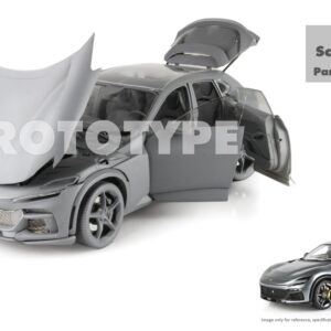 BBR Ferrari Purosangue Diecast Panoramic Roof - Luxury Pack Grigio Titanio