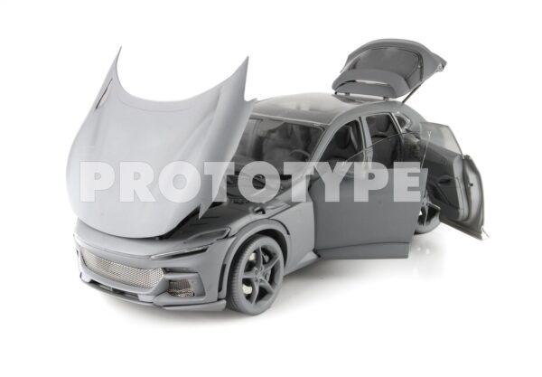 BBR Ferrari Purosangue Diecast Panoramic Roof Grigio Titanio - Polifoam – Bild 3