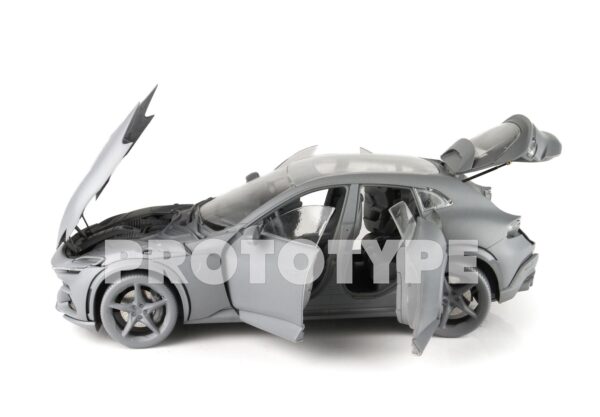BBR Ferrari Purosangue Diecast Panoramic Roof Grigio Titanio - Polifoam – Bild 2