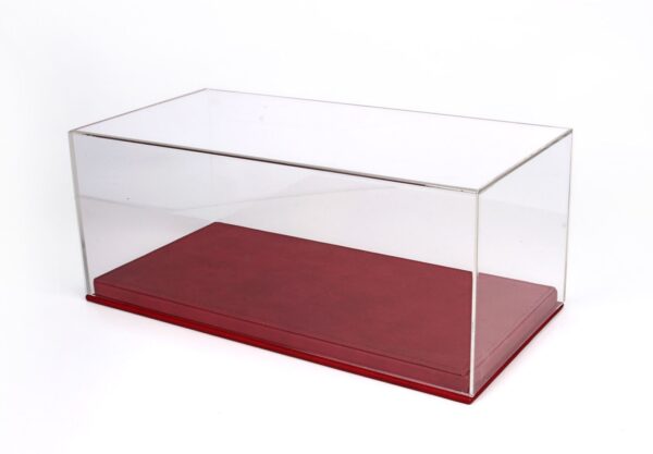 BBR - Vitrinen display case red letherette Bodenplatte 1:18