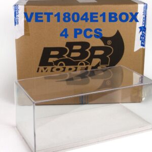 BBR - Vitrinen Display case mit alcantara Bodenplatte in light beige und roten Nähten