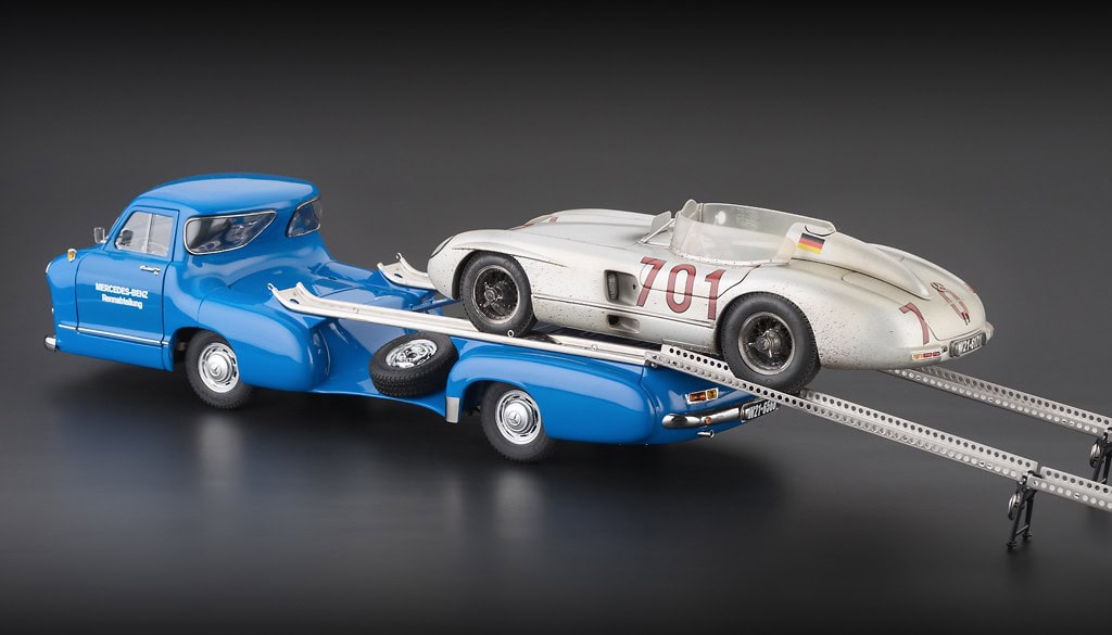 CMC-Bundle メルセデス・ベンツ レーシングトランスポーター + メルセデス・ベンツ 300SLR DIRTY HERO®