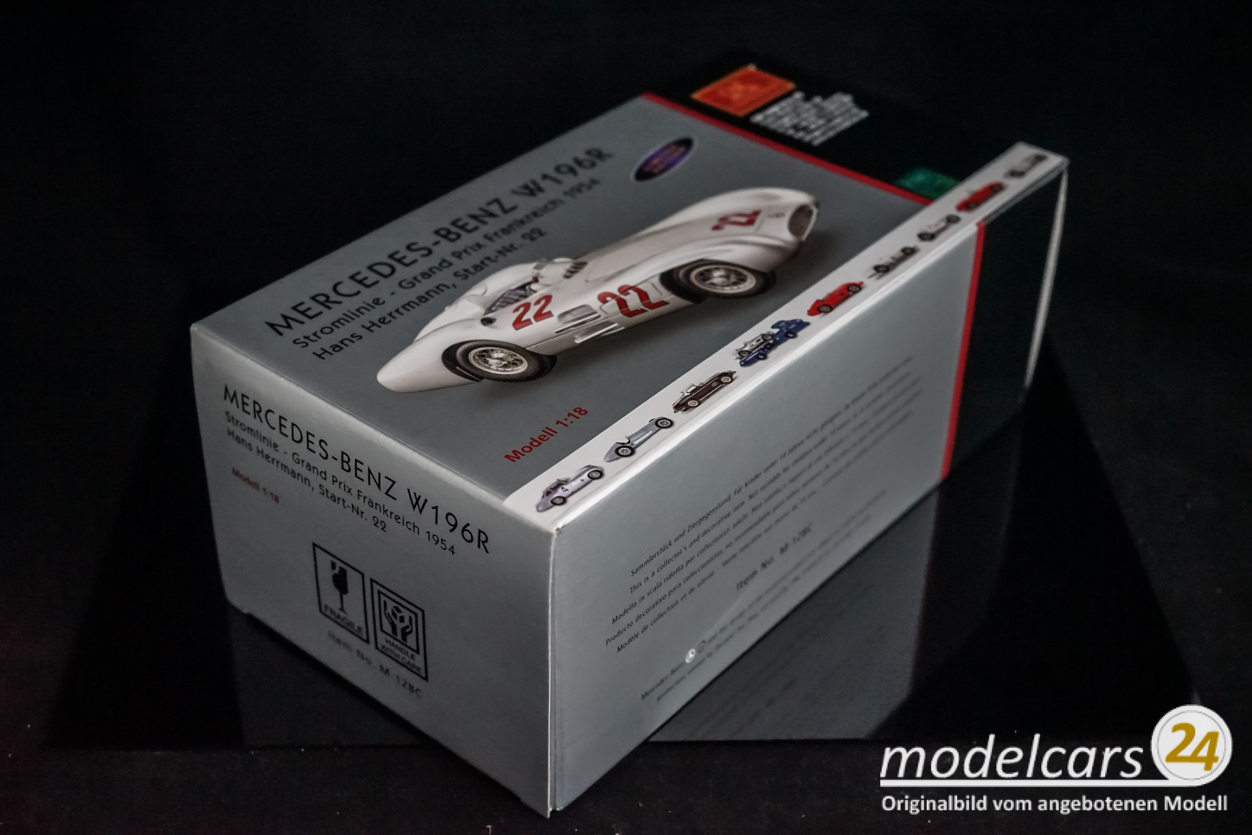 CMC Mercedes-Benz W196R Stromlinie, 1954, GP Frankreich #22 Hans Herrmann - 1/18 - Image 12