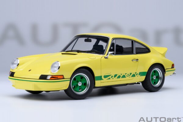 AUTOart Porsche 911 Carrera 2.7 RS (Light Yellow with Green stripes) – Bild 4