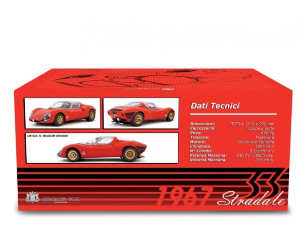 Laudoracing Alfa Romeo 33 Coupe Stradale 1967 D Version Museum 1:12 – Bild 15