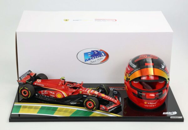BBR Ferrari SF24 Australian GP 2024 - Sainz DIECAST MODEL AND HELMET – Bild 7