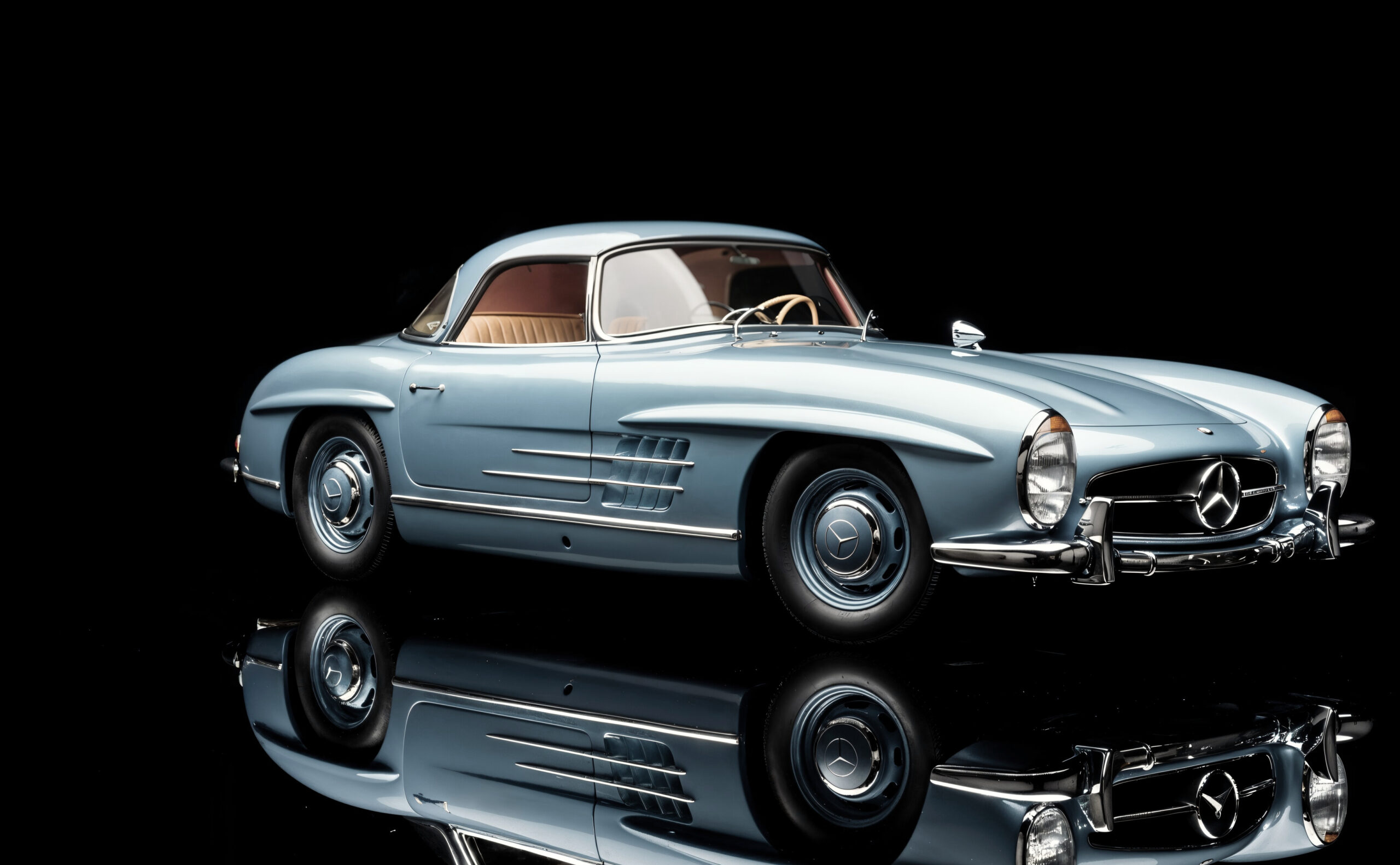 IXO Mercedes 300 SL Roadster blau modelcars24 exklusive Bausatz 1:8 – Bild 2