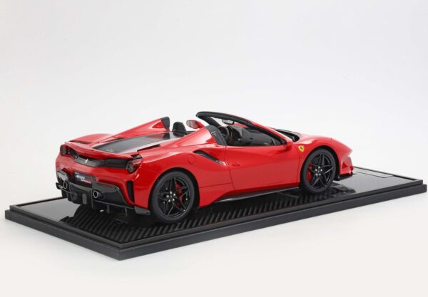 BBR Ferrari 488 Pista Spider Open roof Rosso Corsa - black silver stripe 1/12 – Bild 8