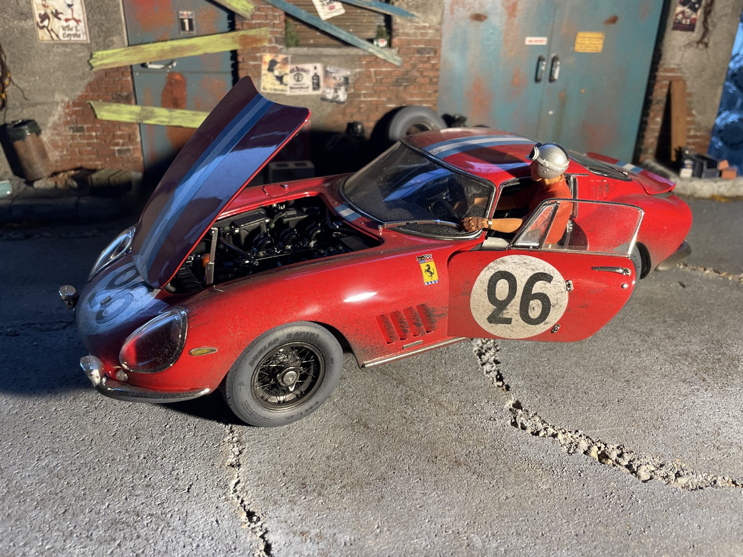 CMC Ferrari 275 GTB/C, 24h Frankreich 1966, Biscaldi/de Bourbon-Parme, #26, one of one weathered by Klaus Exner - 1/18