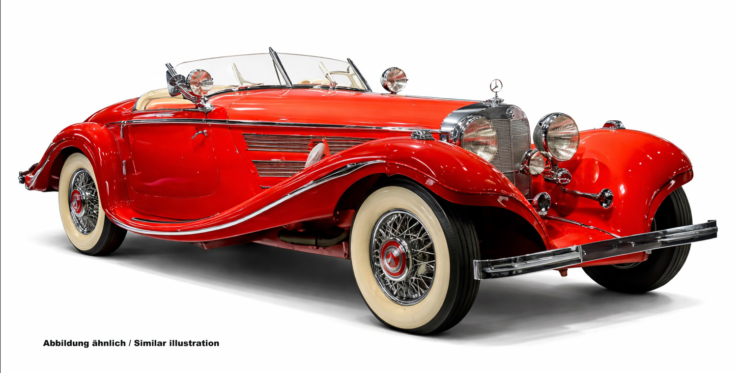 CMC Mercedes Benz 500K Spezial Roadster, red Exterieur red , Interieur beige Limited Edition 1500 Stück