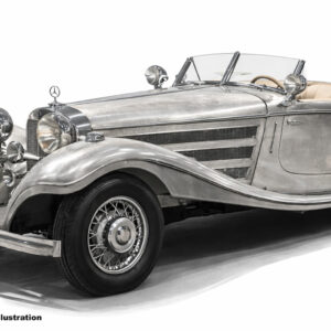 CMC Mercedes Benz 500K Spezial Roadster, Clear finish Limited Edition 1500 Stück