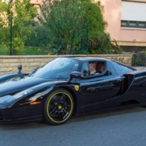 BBR Ferrari Enzo open diecast Nero DS - Black and yellow wheels - polifoam pack - 1/18