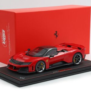 BBR フェラーリ F80 ロッソコルサ - シルバー/ブラックホイール - 1/18