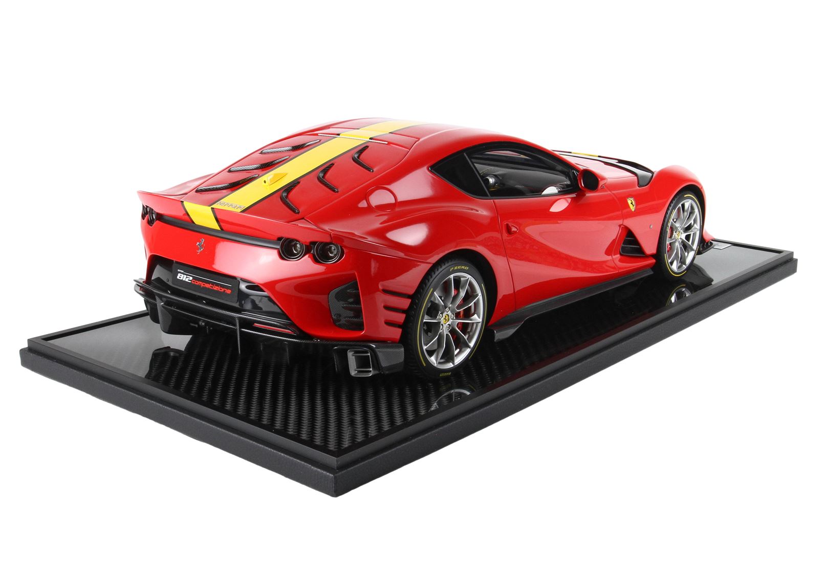 BBR Ferrari 812 Competizione Yellow Stripe - Rosso Corsa 322 Red | 1:12 - Image 2