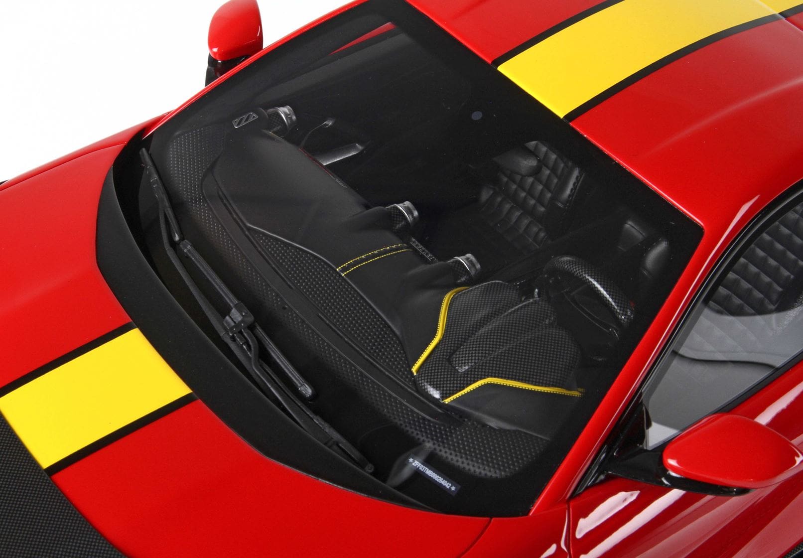 BBR Ferrari 812 Competizione Yellow Stripe - Rosso Corsa 322 Red | 1:12 - Image 6