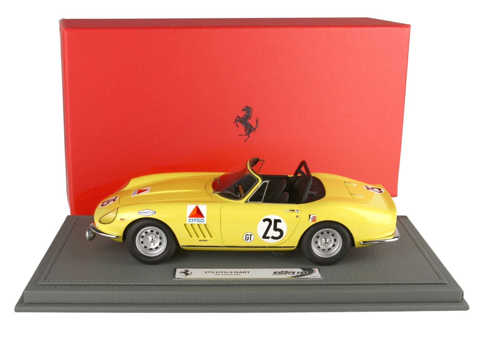 BBR Ferrari 275 GTS 4 NART Sebring 1967 - Yellow | 1:18 - Image 9