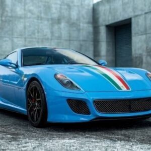 BBR Ferrari 599 GTO 2010 - Baby Blue with Italian Stripe | 1:18