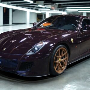 BBR Ferrari 599 GTO 2010 - Burgundy with Gold Stripe | 1:18