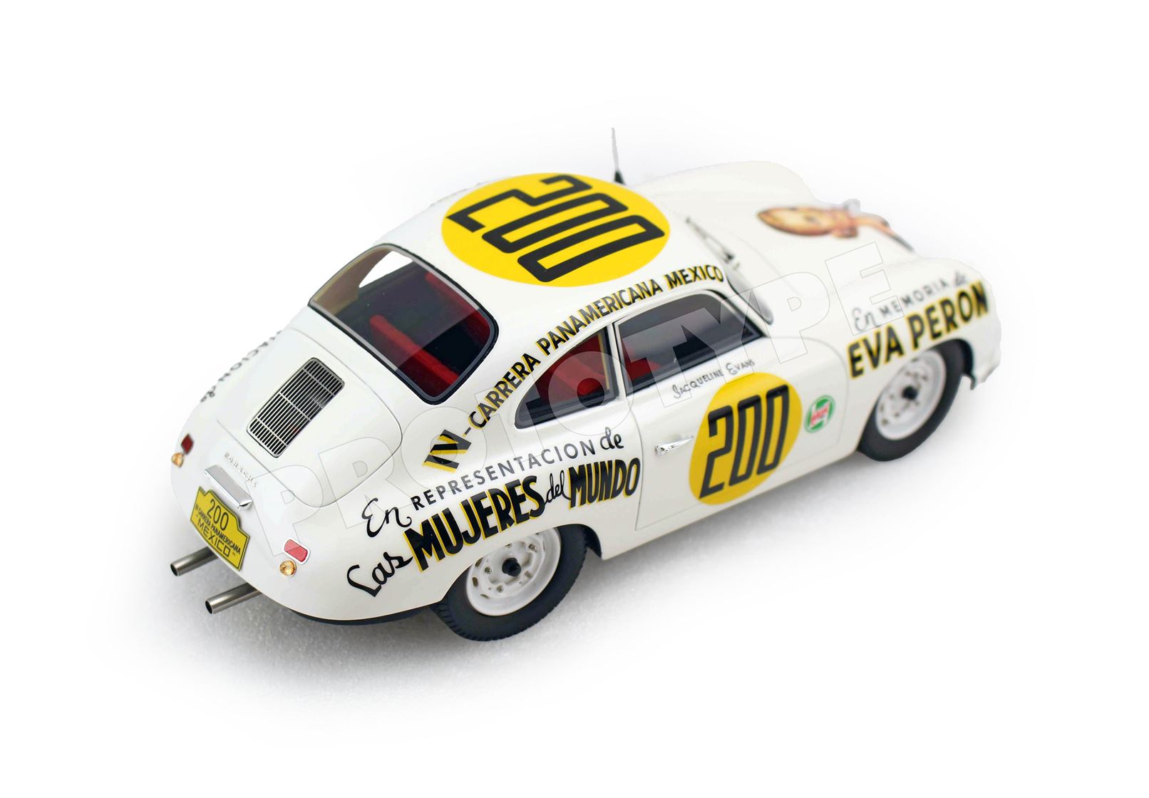 BBR Porsche 356A 4th Carrera Panamericana 1954 Eva Peron Car N200 | 1:18 - Image 2