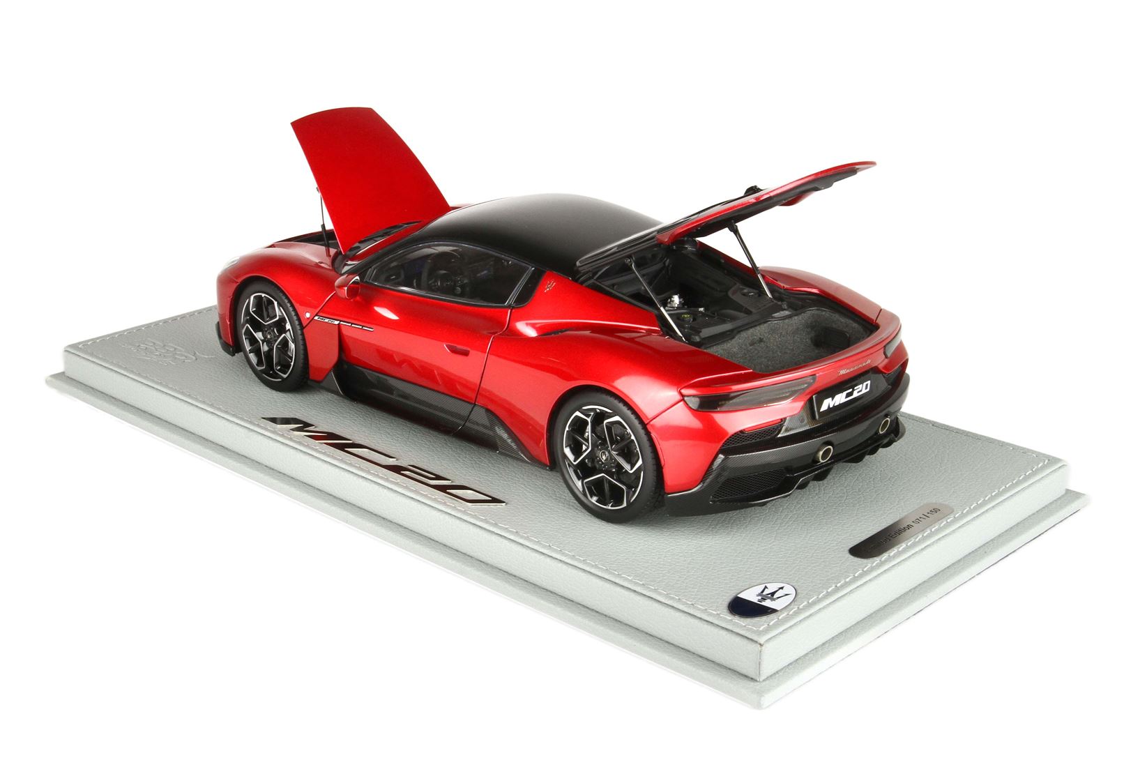 BBR Maserati MC20 Black Roof - Metallic Vincente Red | 1:18 - Image 2