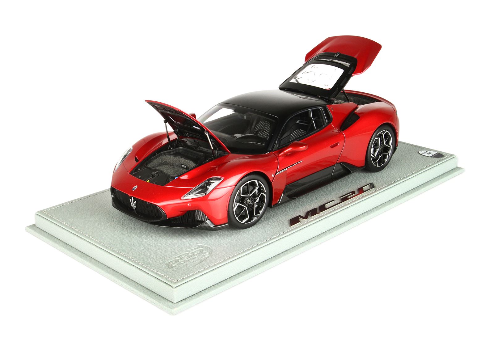 BBR Maserati MC20 Black Roof - Metallic Vincente Red | 1:18 - Image 5