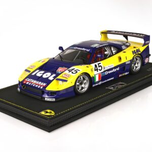 BBR Ferrari F40 LM Le Mans 1996 Team Ennea IGOL #45 - Yellow/Blue | 1:18