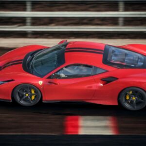 BBR Ferrari F8 Tributo with Black Stripes - Red | 1:18