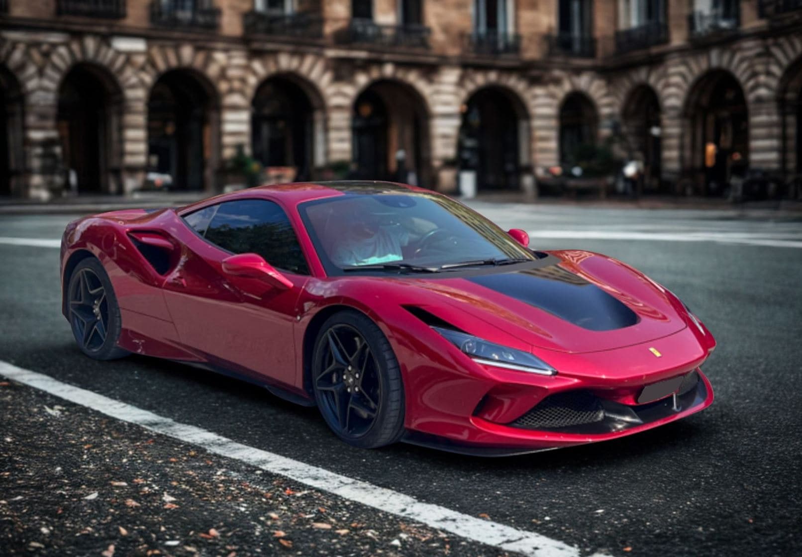 BBR Ferrari F8 Tributo with Black Stripe - Fire Red | 1:18