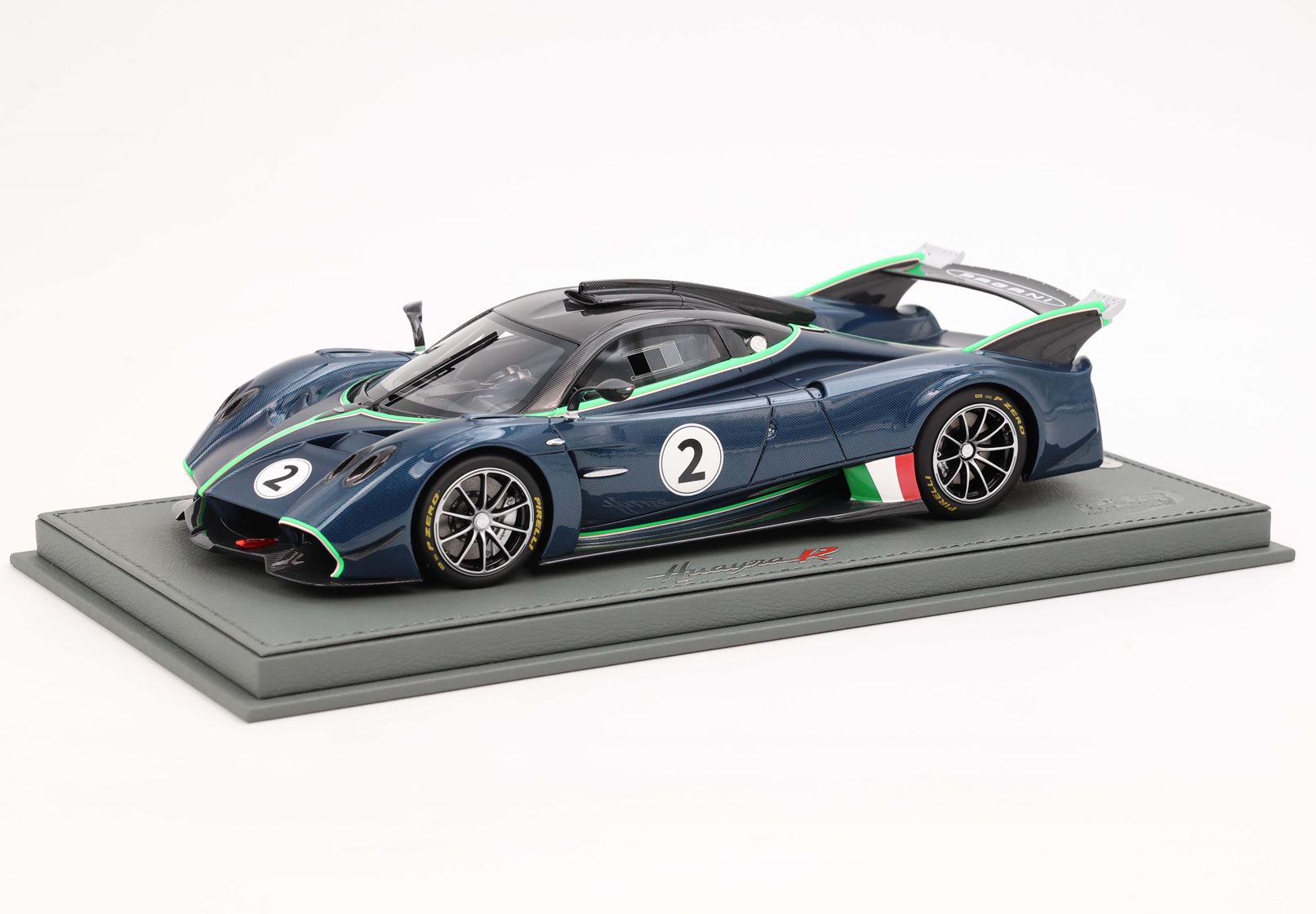 BBR Pagani Huayra R - Matte/Gloss Blue Danube Carbon Fiber | 1:18